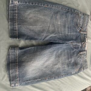 Tommy Hilfiger Blue Denim shorts with Striped Label